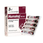 Insulin Humalog Cartridges 5 x 3 ml