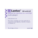 Insulin Lantus Cartridges 5x3ml 100iuml